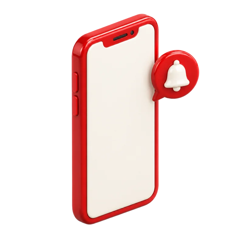 Phone with a notification bell